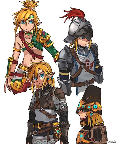 Legend of Zelda Breath of the Wild art > Link in different armor sets ...