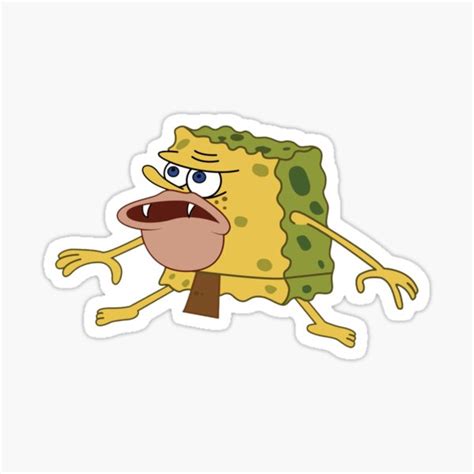 "spongebob caveman meme" Sticker for Sale by MEMEZZONE | Redbubble