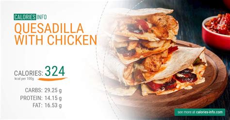 Quesadilla with Chicken Calories and Nutrition (100g)