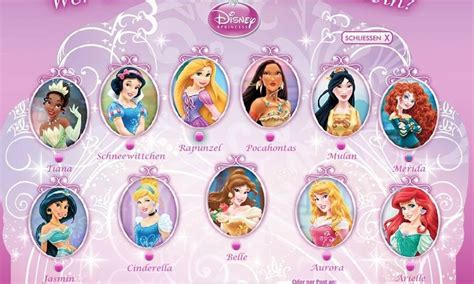 Disney Princess Names Chart