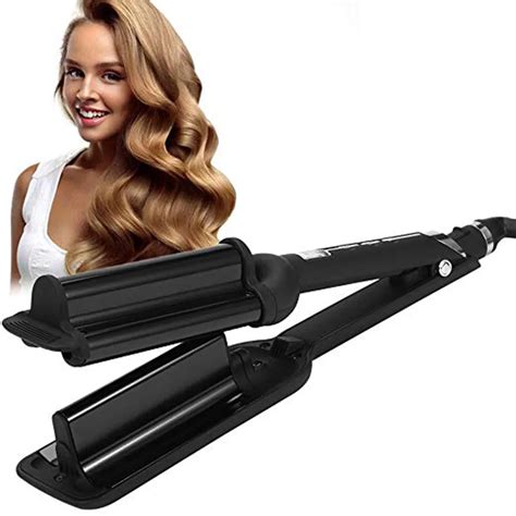 32mm Deep Wave Hair Curling Irons Ceramic Triple Barrel Big Wave ...