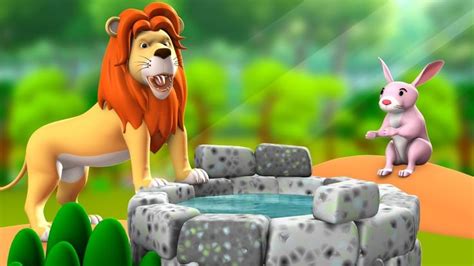 Rabbit and the Lion 3D English Animated Stories - English Moral Bedtime ...