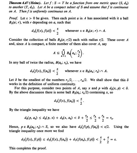 real analysis - Compactness hypothesis in Heine's theorem - Mathematics ...