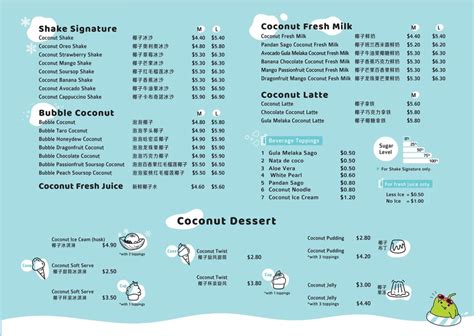 Mr Coconut Singapore Menu Price List Updated 2024