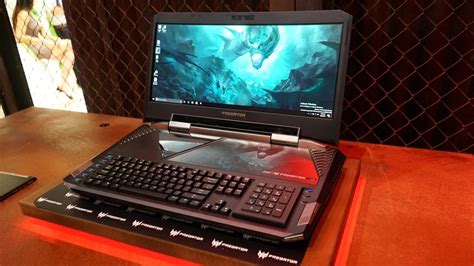 This crazy curved 21 inch Acer Predator Laptop, with two 1080's and ...