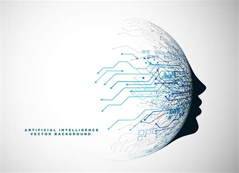 futuristic digital face for artificial intelligence background ...