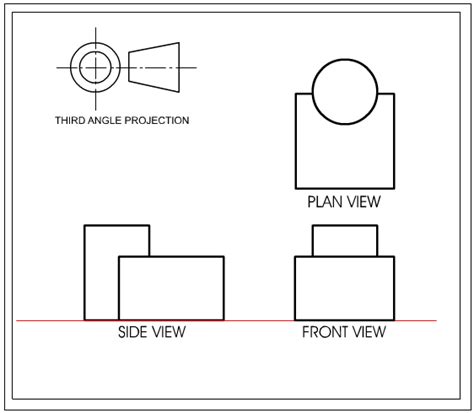 Third Angle Orthographic Projection - Further Explanation