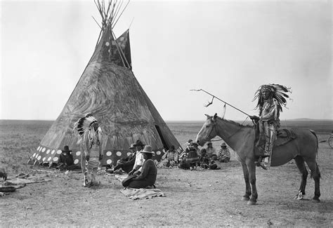 Indian encampment on the Great Plaines. Photograph ca. 1890. | Native ...