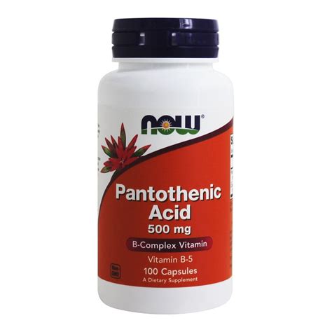 NOW Foods Pantothenic Acid 500 mg., 100 Capsules | Holly Hill Vitamins