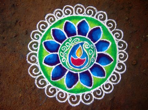 Creative Rangoli Designs Using Colours