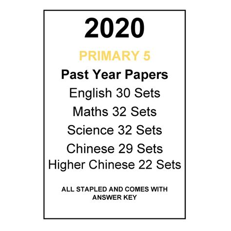 2020 P5 Past Year Exam Papers | Shopee Singapore