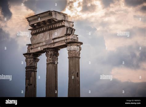 The Temple of Castor and Pollux Stock Photo - Alamy