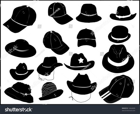 Black And White Hat Silhouette Stock Photo 14464600 : Shutterstock