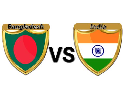 Illustration Of India Vs Bangladesh Cricket Game With A C Emblem Vector ...