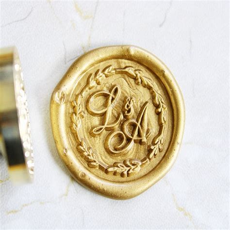 Custom Initials Wax Seal Stamp Personalized Heart Wedding - Etsy