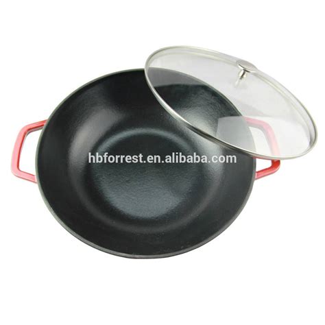 China Factory supplied Cast Iron Smoker Grill - Red Dia36cm round ...