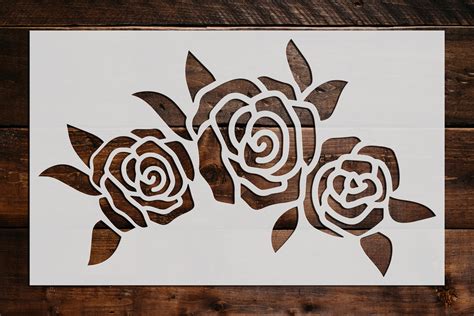 Roses Stencil Reusable Roses Stencil Art Stencil DIY - Etsy