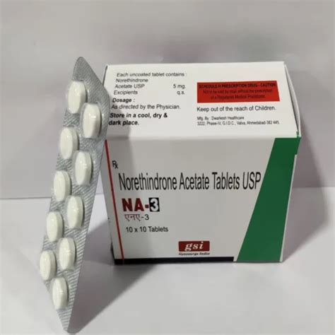 Norethindrone Acetate Tablets, For Clinic, Packaging Type: Box at Rs ...