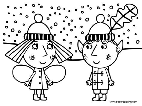 Ben And Holly Coloring Pages Outline - Free Printable Coloring Pages