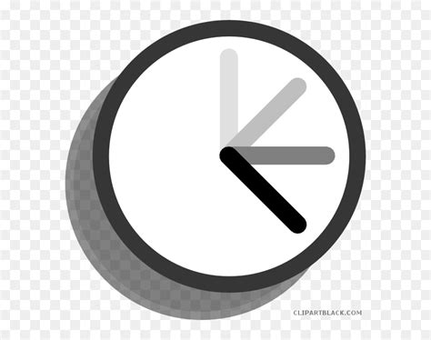 Clock Clipart Black And White