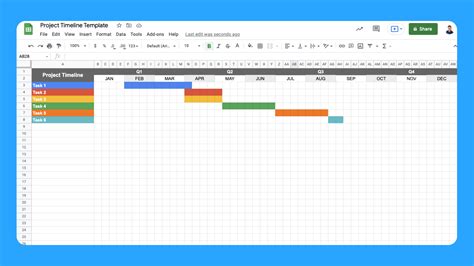 Google sheets project timeline template