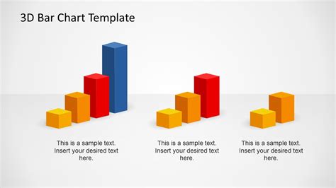 3D Bar Chart Template Design for PowerPoint with 4 Bars - SlideModel