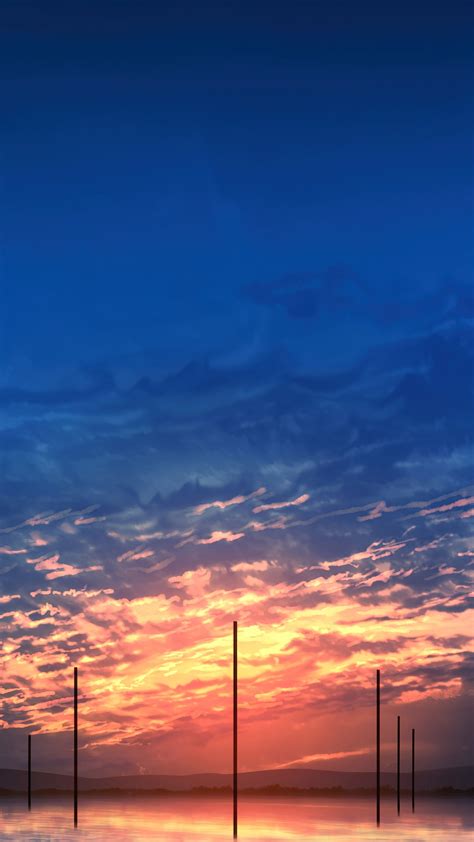 Anime, Sunset, Clouds, Scenery 4k, HD Wallpaper | Rare Gallery