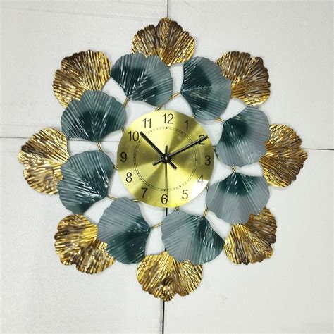 Grey And Golden Analog Wrought Iron Wall Clock, For Home Decor, Size ...