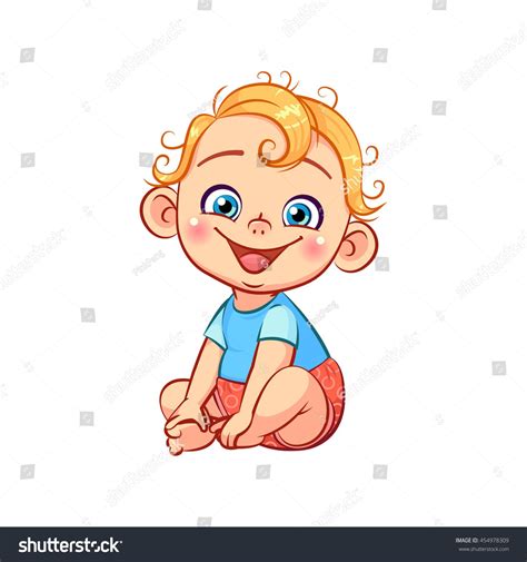 Cute happy smiling little baby boy. Adorable sitting and laughing ...