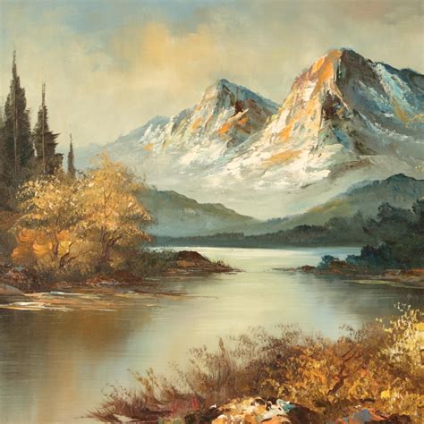 Antonio Oil Painting of Mountain Landscape | EBTH