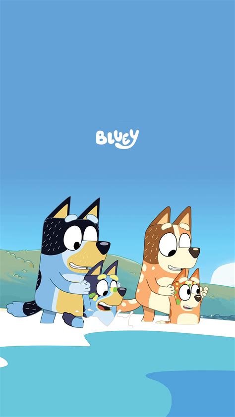 Family Beach Wallpaper - Bluey Official Website