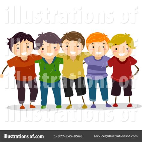 Group Of Boy Friends Clipart