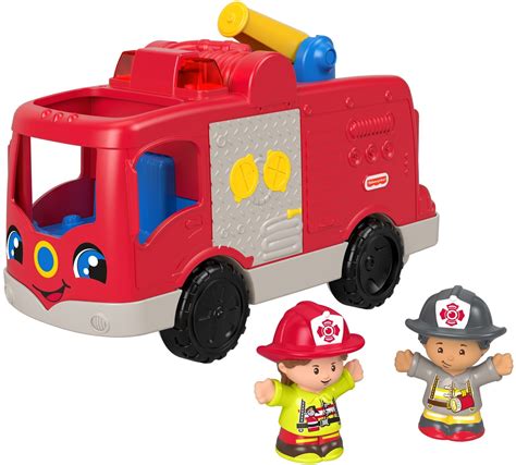 Fisher-Price Little People Helping Others Fire Truck with Sounds, Songs ...