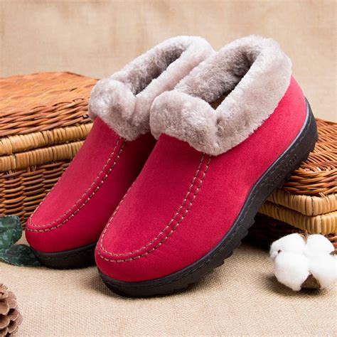 CBJSHO Lovely Floor Soft Warm Home Slippers Cotton Shoe Winter Fur ...