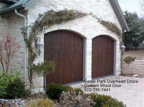 Real wood overhead garage doors - Rustic - Garage - austin - by Cedar ...