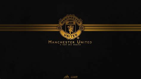 Download Gold Manchester United Logo Wallpaper | Wallpapers.com