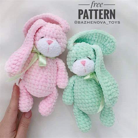 Bunny crochet pattern Amigurumi pattern in English Stuffed bunny soft ...