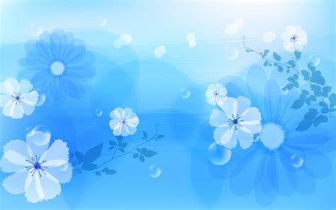 Light, Blue, Wallpaper, For, Desktop | Blue flowers background, Flower ...