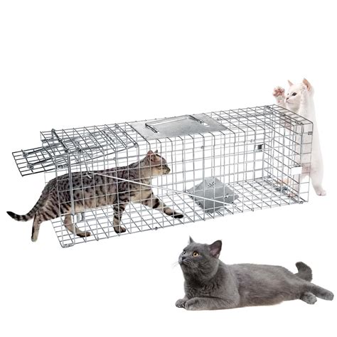 32"x13"x11" Cat Trap for Stray Cats, Raccoons, Skunks, Small Dogs ...