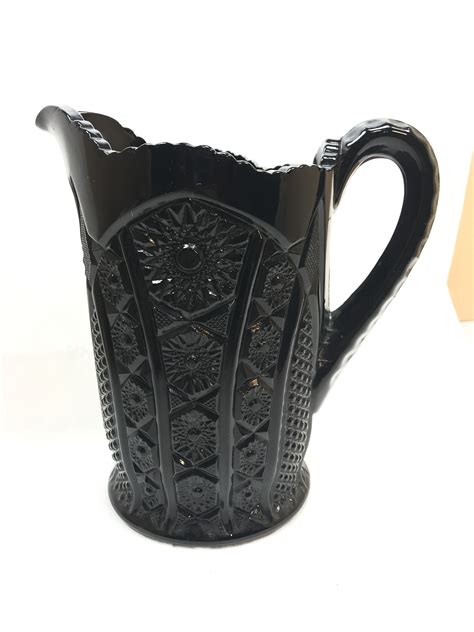 Beautiful Black Milk Glass Pitcher Gorgeous Tiara Monarch | Etsy | Milk ...