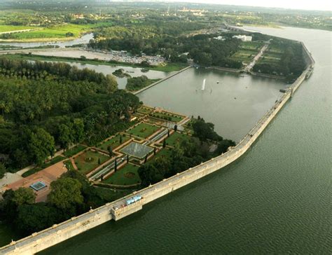 Krishna Raja Sagara reservoir and Brindavan Garden