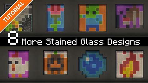 8 More Stained Glass Designs for Minecraft - YouTube