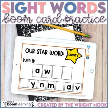 Sight Word Boom Cards by The Wright Nook | TPT