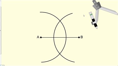 Constructing a Perpendicular Bisector - Geometry - YouTube