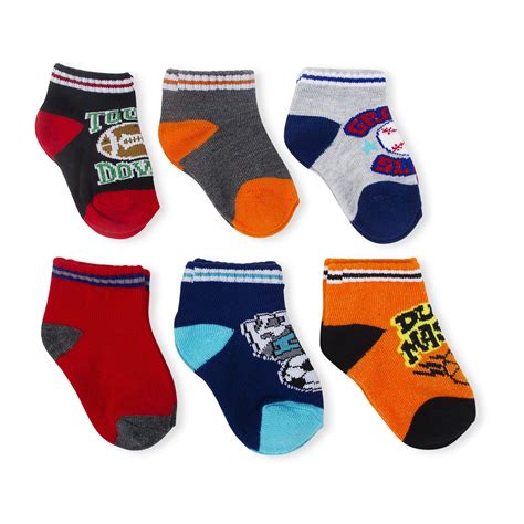 Newborn Baby Boys' Shorty Football Assorted Socks - Walmart.com