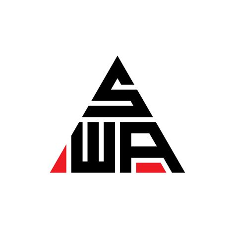 SWA triangle letter logo design with triangle shape. SWA triangle logo ...