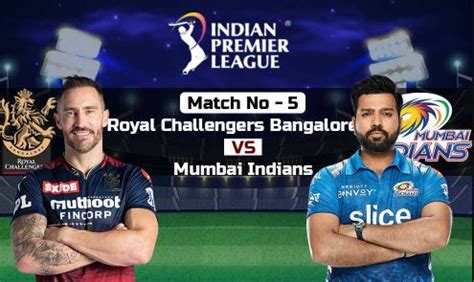 IPL 2023, MATCH 5: RCB vs MI - News Live