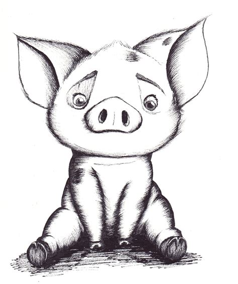 Pig drawing – Geek Girl Stuff – Geekery, art, jewelry, and more!