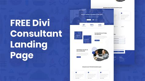 Divi Consultant Landing Page Layout - Free Download - by Pee-Aye Creative