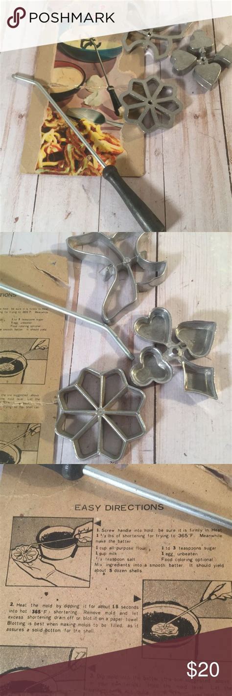 Vtg Aluminum Shell rosette Decorative Batter set